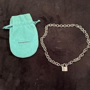 Authentic Tiffany & Co link choker with lock